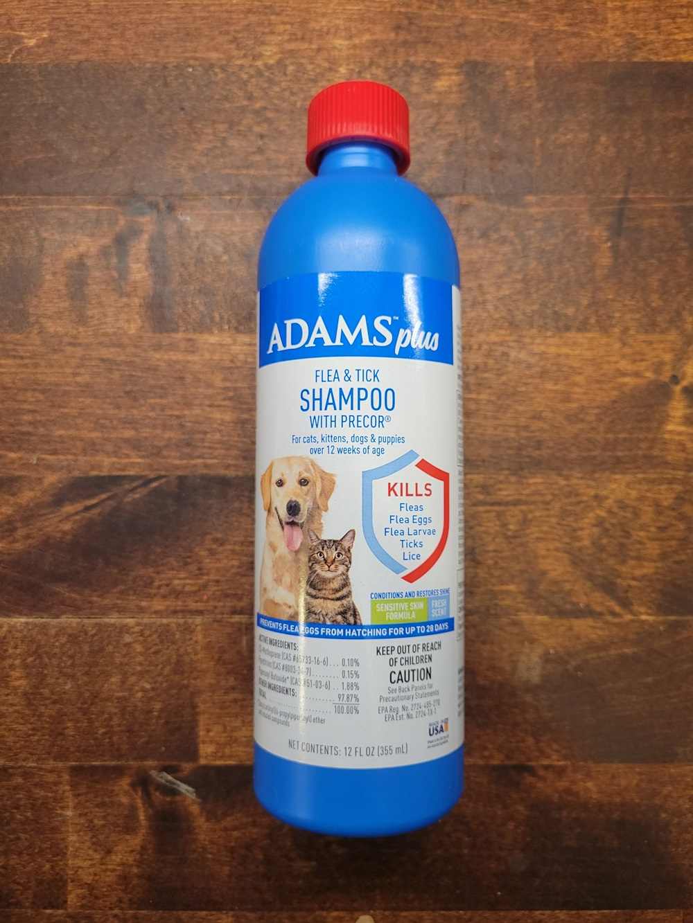 Adams Plus Flea & Tick Shampoo with Precor for Dogs and Cats