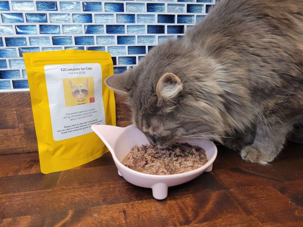 Cooked Meat Recipe (using EZComplete Fur Cats)
