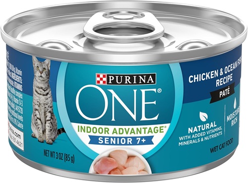 Purina ONE Indoor Advantage 7+ Chicken & Ocean Fish Pate Wet Cat Food